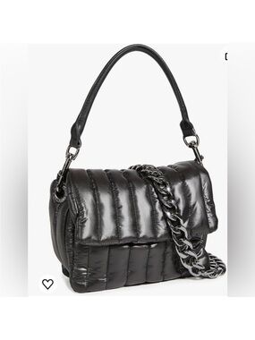 THINK ROYLN Bar Bag in Pearl Black with Silver
